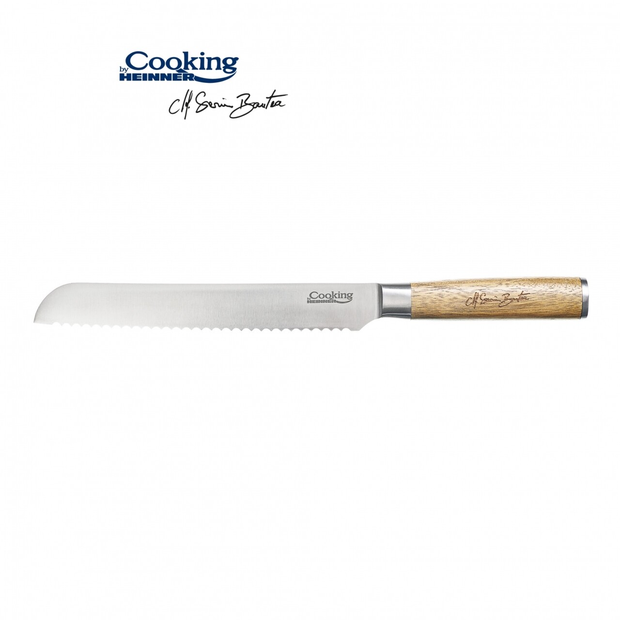 Cutit paine, Cooking by Heinner, 20 cm, inox/lemn accacia, argintiu/natur - imagine 5